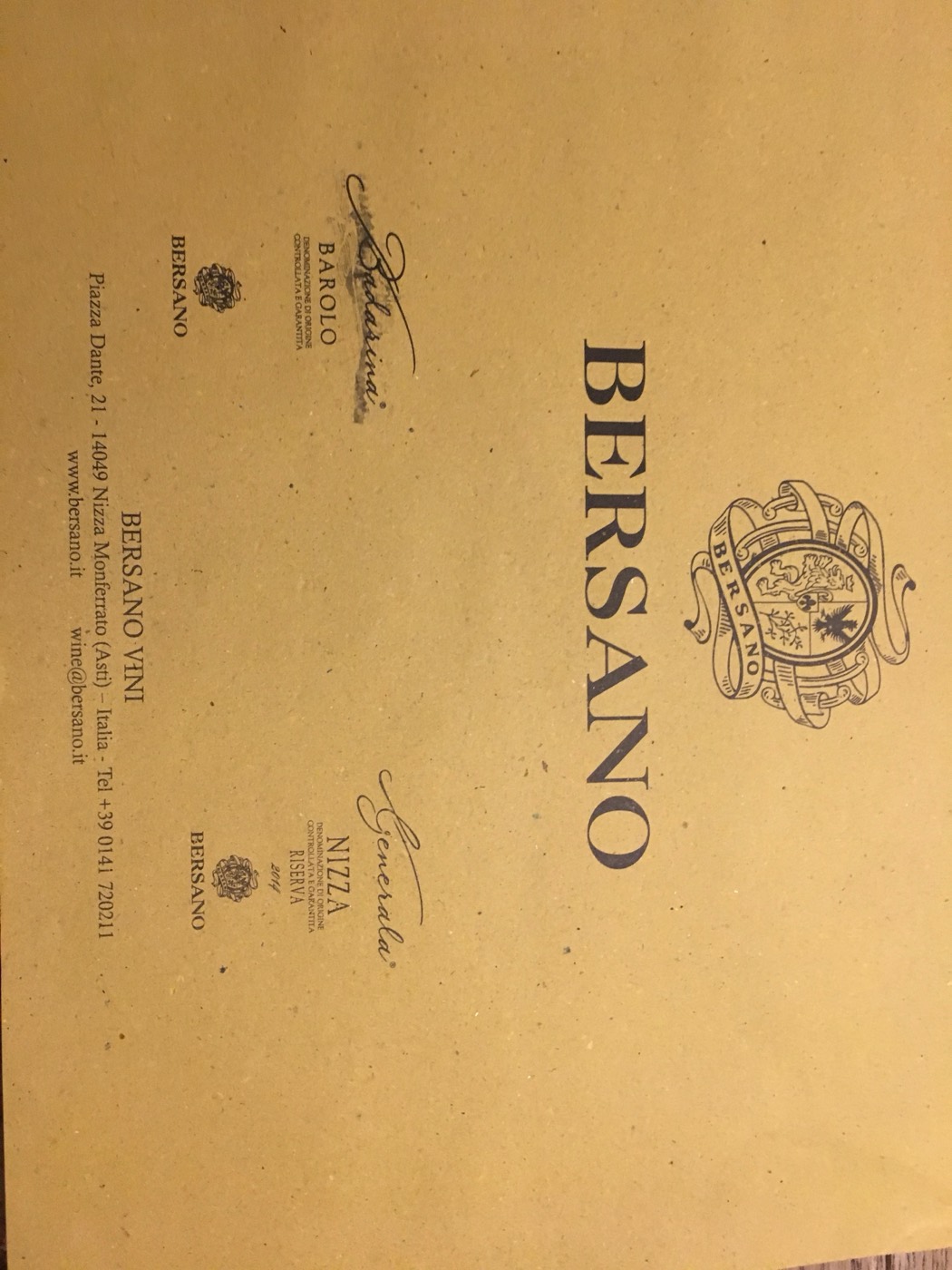 Bersano, by the case