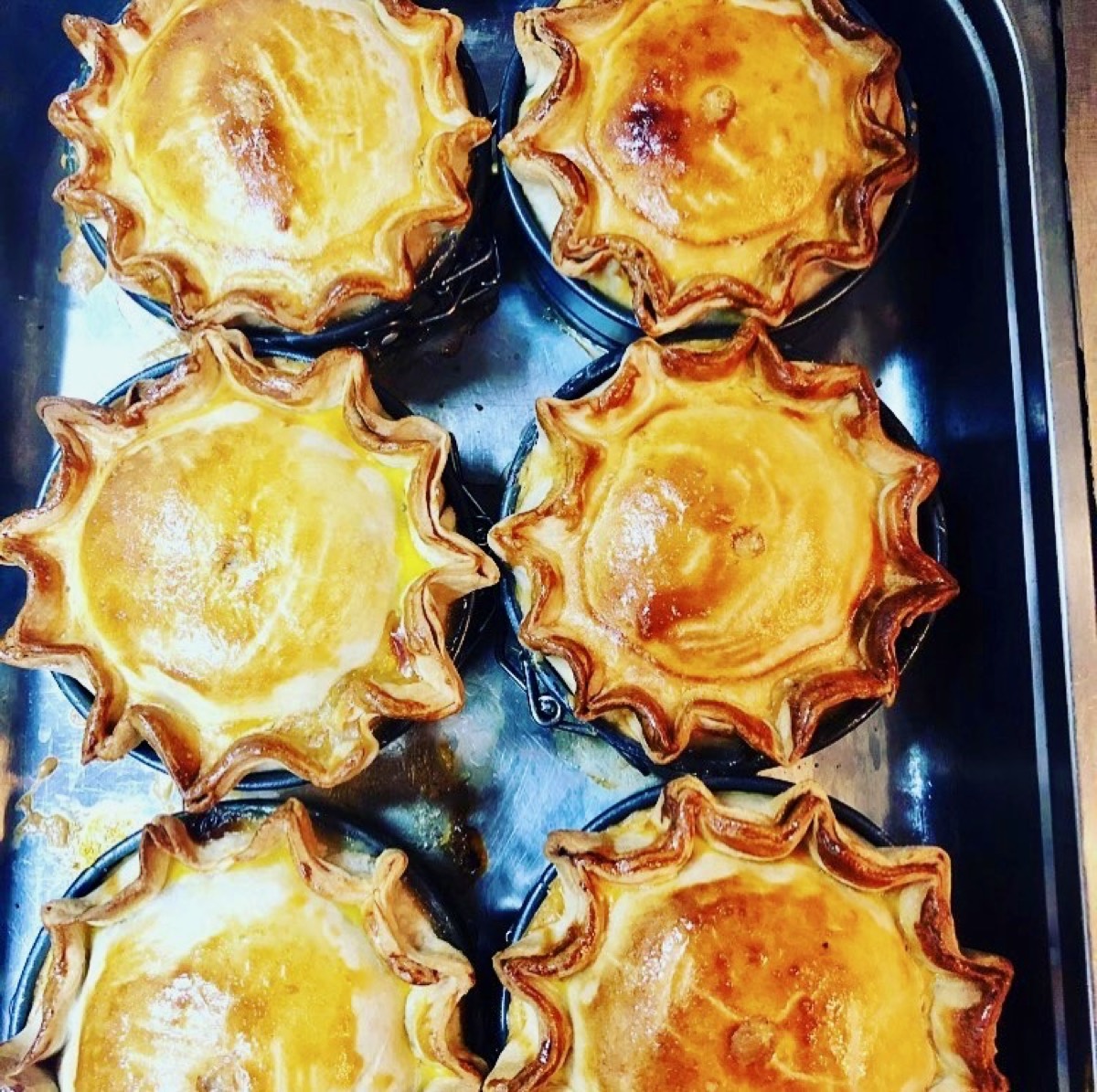 Pork pies, out of the oven