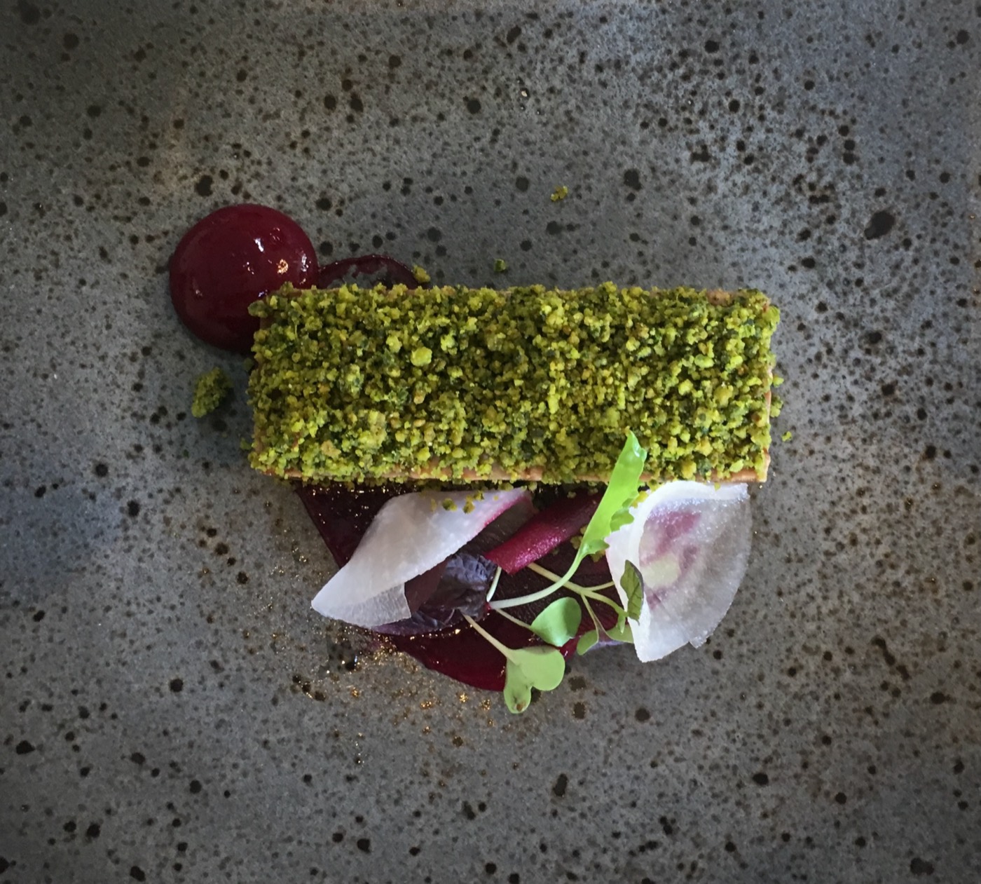Pistachio, beetroot
