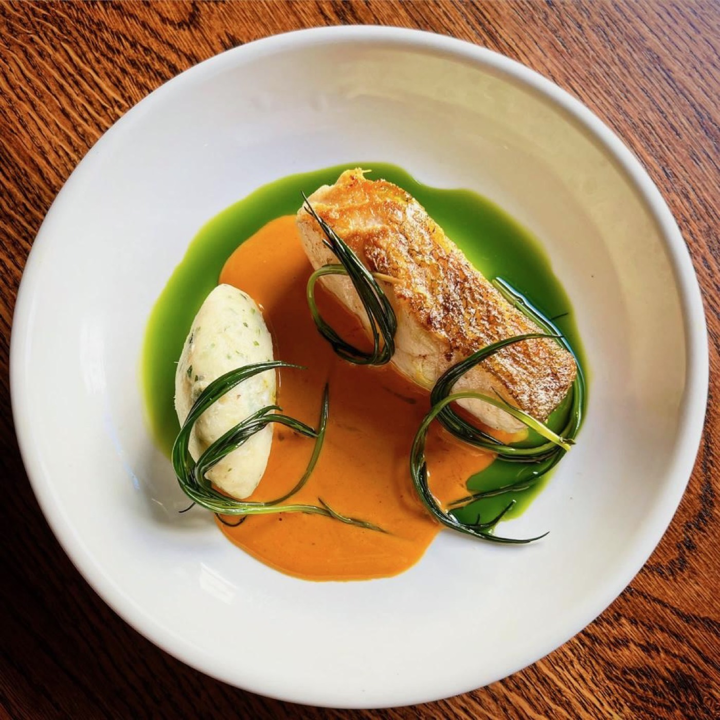 Seabass, romesco
